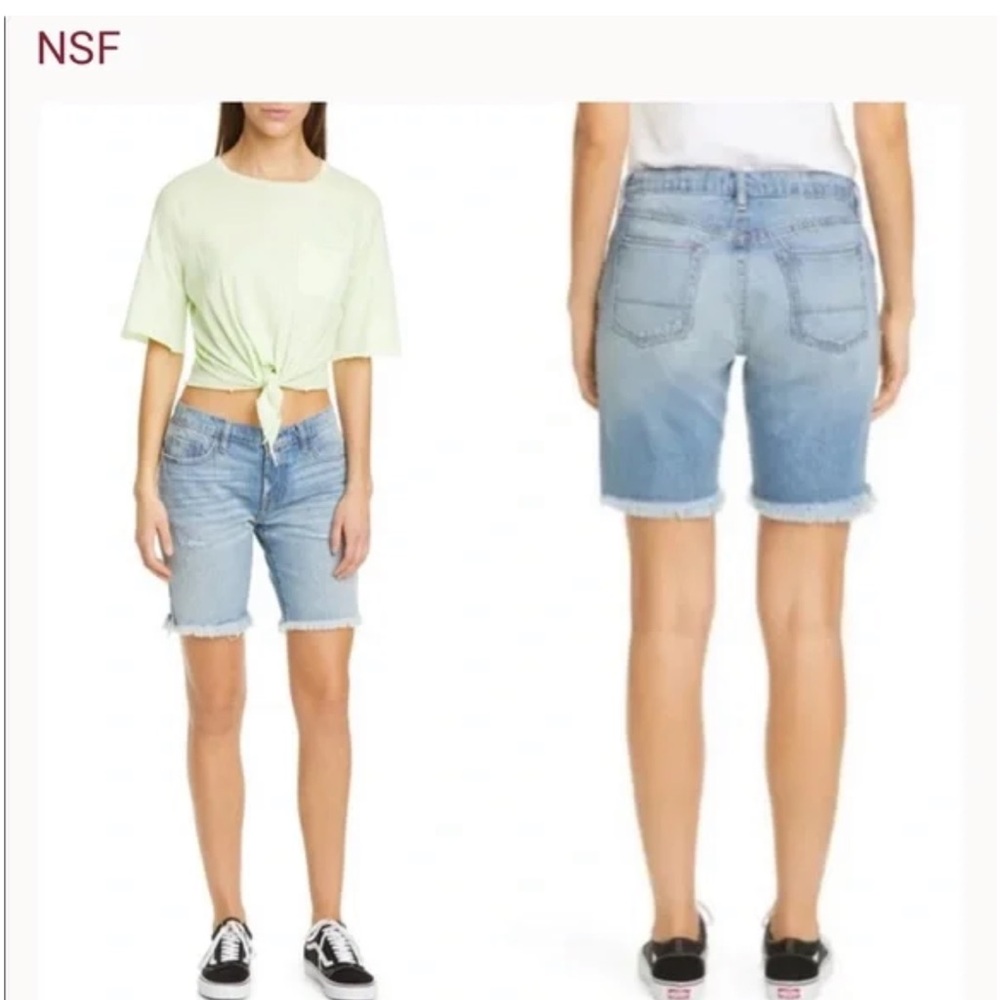 NSF Jane Bermuda Jean denim shorts 27 Free People